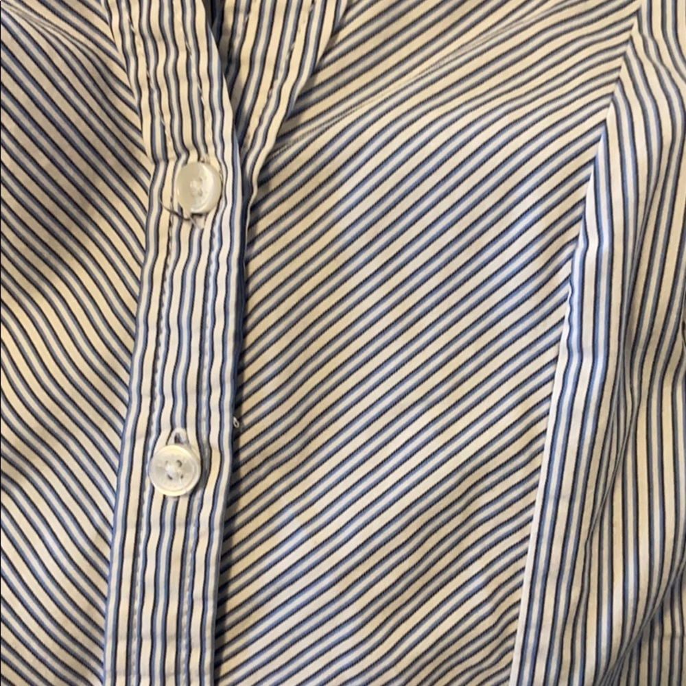 Express Design Studio Striped Button Top - image 4